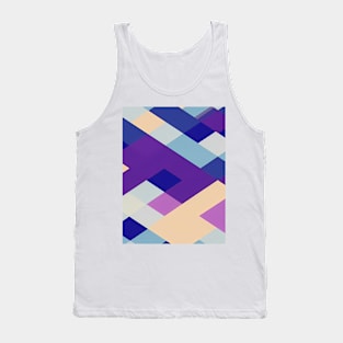 Abstract Geometric Pattern - blue purple scheme Tank Top